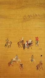 Kublai khan (1214-94) på jakt, Yuandynastin