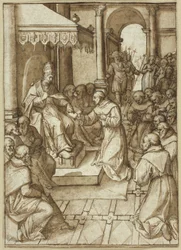 Godkännande av Franciskanordens regler av påven Innocentius III 1209