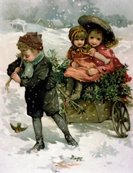 Samling Holly, viktorianskt kort