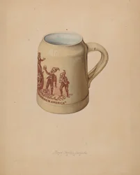Stengodsmugg för öl, 1939.