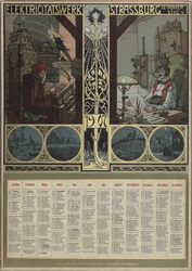 Elverk Strasbourg. Kalender för år 1907, 1906.