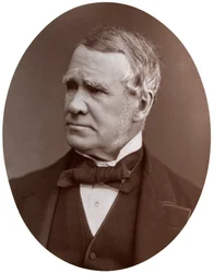 Sir John Hawkshaw, FRS, brittisk civilingenjör, 1877.