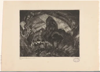 Kuperat landskap med träd Les Arbres (originaltitel på objekt)