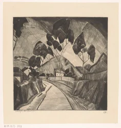 Väg i kuperat landskap Le Chemin (originaltitel)