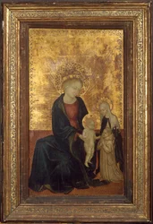 Madonna och barn med Saint Catherine of Siena och en kartusisk donator, ca. 1411-24.