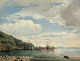 På Neapelbukten, ca 1830 (olja på papper)