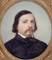 Porträtt av poeten Théophile Gautier 1811-1872, 1850.
