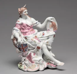 Figur av Britannia, ca. 1750-60.