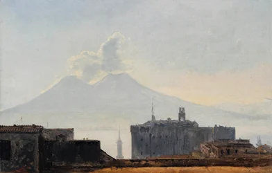 Vy över Neapel med Vesuvius