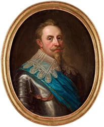 Porträtt av Gustave II Adolf av Sverige (känd som den store eller nordens lejon