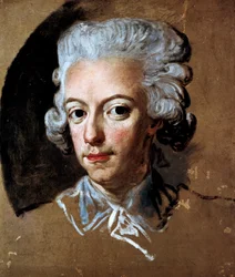 "Porträtt av den svenske kungen Gustav III (1771-1792) Målning av Lorens Pasch (1733-1805)
