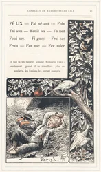 Felix, Lay, Hay, Pheasant, Leaves, Faner, Weasels, Figs, Strawberries, Fruit, Farm, Farmer, sidan 19 - Alfabetet av Mademoiselle Lili, av L. Froelich och av en far (Hetzel själv). Bibliotheque  Magasin d