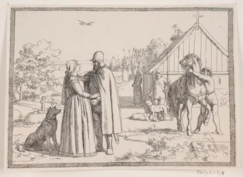 Illustration till Adam Oehlenschlägers dikt "De två kyrktornen"