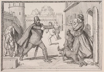 Illustration till Adam Oehlenschlägers dikt ”De två kyrktornen”