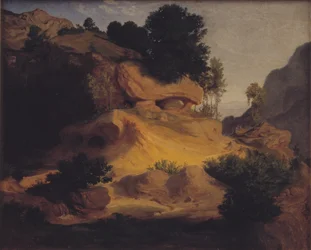 Landskap nära Subiaco, Italien