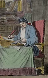 Porträtt av Hercules Savinien Cyrano dit Cyrano de Bergerac, fransk författare