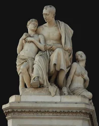Monument till greve Nikolai Nikitich Demidov vid Piazza Demidoff i Florens, 1830-1850