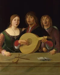 En konsert. Omkring 1485-95