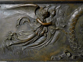 Två änglar, detalj av relikvieskrinet av St. Zenobe. (Bronsrelief, 1432-1442)