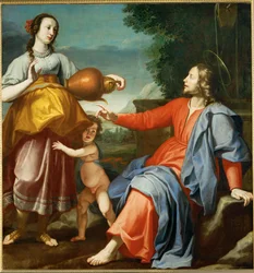 Kristus och den samaritanska kvinnan vid brunnen (målning på duk)