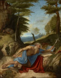 Den ångerfulle Saint Hieronymus. Omkring 1513