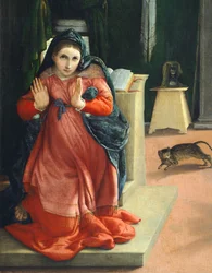 The Recanati Annunciation, cirka 1532, av Lorenzo Lotto (1480 ca- 1556), olja på duk
