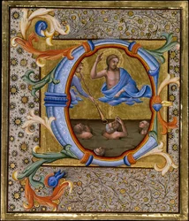 Sista domen i ett initialt C, ca. 1406-7.