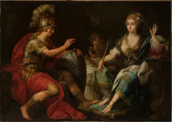 Aeneas och Dido (olja på duk)