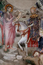 Predikation av Johannes döparen, detalj (fresko