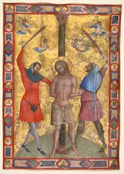 Miniatyr från en Mariegola: The Flagellation, ca. 1350-1375.