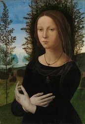 Porträtt av en ung kvinna, ca 1490-1500.