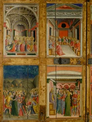 Relikvieskrin av dörrarna till Santa Maria della Scala. inre panel