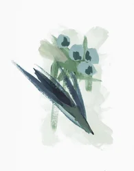 Abstrakta blå blommor