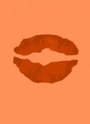 Ljuvt orange läppar