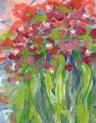 Livfull abstrakt blomsterkonst