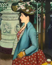 En elegant kvinna på Élysée Montmartre Elegant på Élysée Montmartre, 1888.