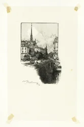 Pont Saint-Michel, tavla tolv från Le Long de la Seine et des Boulevards