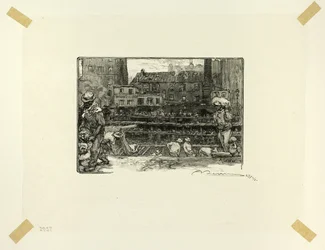 Gipsavlastare, plansch tre från Le Long de la Seine et des Boulevards