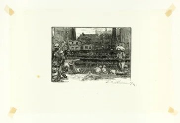 Gipsavlastare, plansch tre från Le Long de la Seine et des Boulevards
