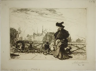 Île de la Cité sett från Pont des Arts