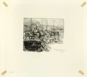 Villette Dock, plansch fem från Le Long de la Seine et des Boulevards