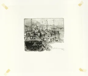 Villette Dock, plansch fem från Le Long de la Seine et des Boulevards