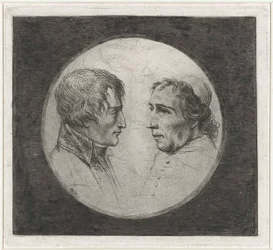 Coclers, L B, Dubbelporträtt Napoleon och påven Pius VII (ca1805, Rijksmuseum)