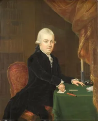 Jan Bernd Bicker (1746-1812). Porträtt av en okänd man.[1] Alternativ titel eller alternativa titlar: Jan Bernd Bicker (1746-1812).[3] Porträtt av Jan Bernd Bicker (1746-1812), köpman och bankir i Amsterdam, år 1796 president för Nationalförsamlingen, make