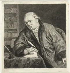 Porträtt av tonsättaren och etsaren Johan Antoni Kauclitz Colizzi 1742-1808, 1780-talet