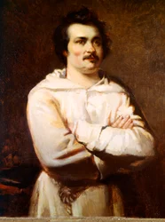 Porträtt av Honore de Balzac (1799-1850) 1800-talet (målning)