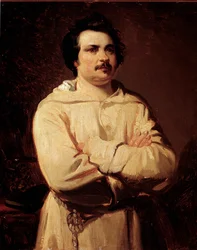 Porträtt av den franske författaren Honore de Balzac