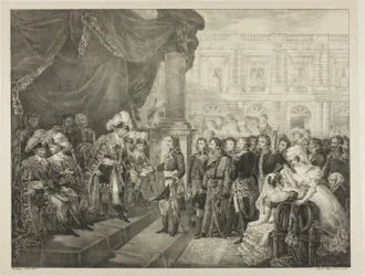 Mottagning av katalogen, skylt 29 från The Political and Military Life of Napoleon