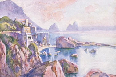 Ön Capri, från Hutchinsons pittoreska Europa publicerad av Hutchinson & Son, ca 1930