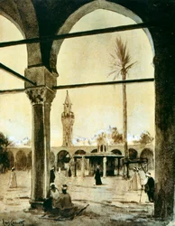 Moskén, Kairo, Egypten, 1928
